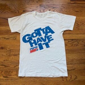 Pepsi White and Blue Short Sleeve Tee